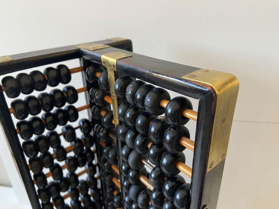 Image 1 of Antiker traditioneller chinesischer Abakus „Suanpan“ aus den 1940er-1950er Jahren, Sammlerstück