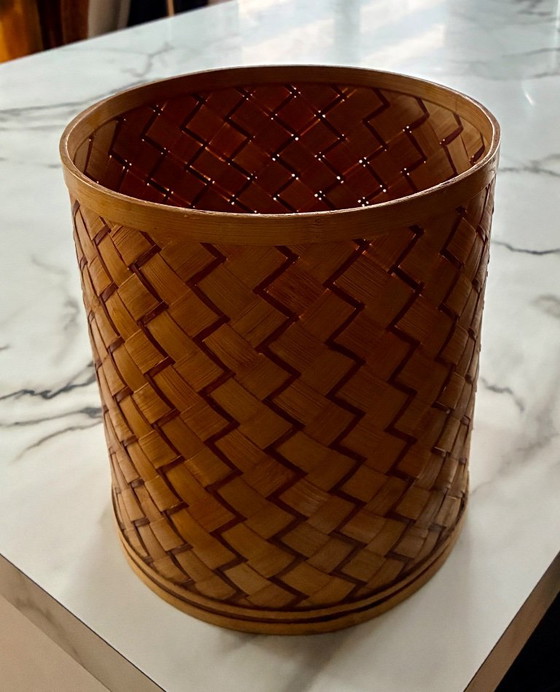 Kavel van 2 vintage bamboe Plantenbakken (photo 3 of 10)