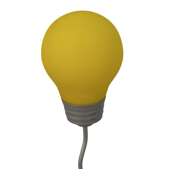 Image 1 of Postmodern / Memphis style or pop art - Squiggly table lamp with a Yellow bulb - 1990’s
