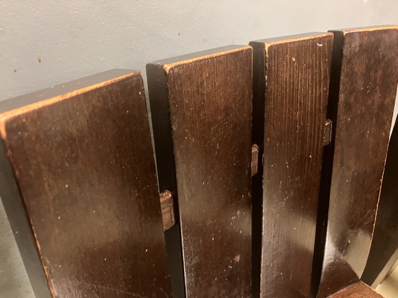 Image 1 of Modernist Braun 4 Stühle Brutalist Siebziger Jahre