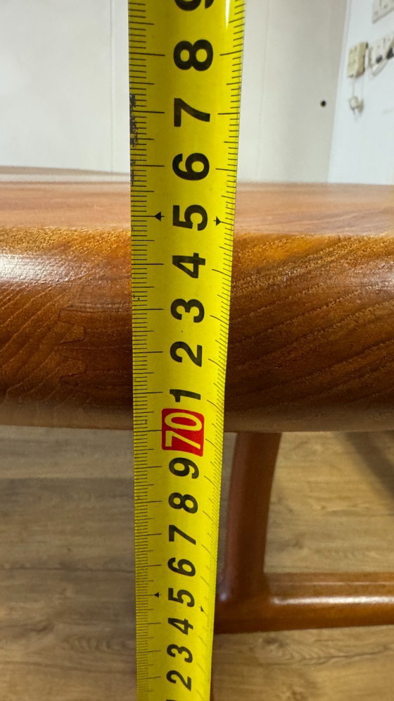 Image 1 of Teak XXL Dining Table, Extendable from Round to Oval, Dyrlund