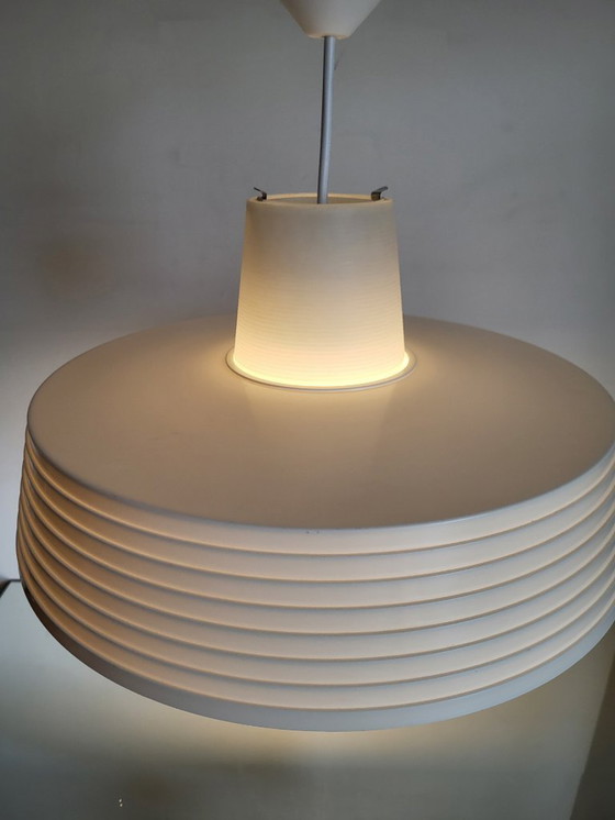 Image 1 of Lampada a sospensione dell'era spaziale Rotaflex, forma a ufo in plastica parzialmente pressata, anni '60