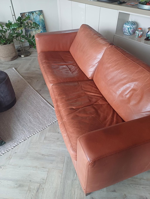 Cognac-Farben Ledersofa Machalke