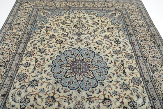 Image 1 of Origineel handgeknoopt Perzisch Tapijt Nain 9 La Fijn Met Zijde 308 X 200 Cm Top Conditie