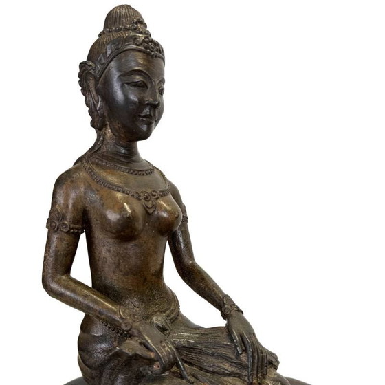 Zware Khmer Vishnu Beeld (12.2 kg) – Beeldhouwkunst, Brass (photo 13 of 19)