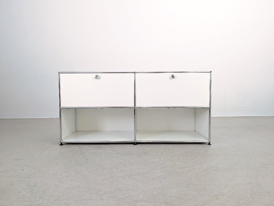 Image 1 of Original USM Haller Sideboard 2x2 pure white chest of drawers sideboard