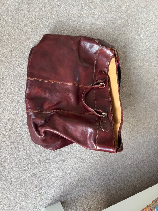 Unbenutzte Wochenendtasche aus italienischem Leder