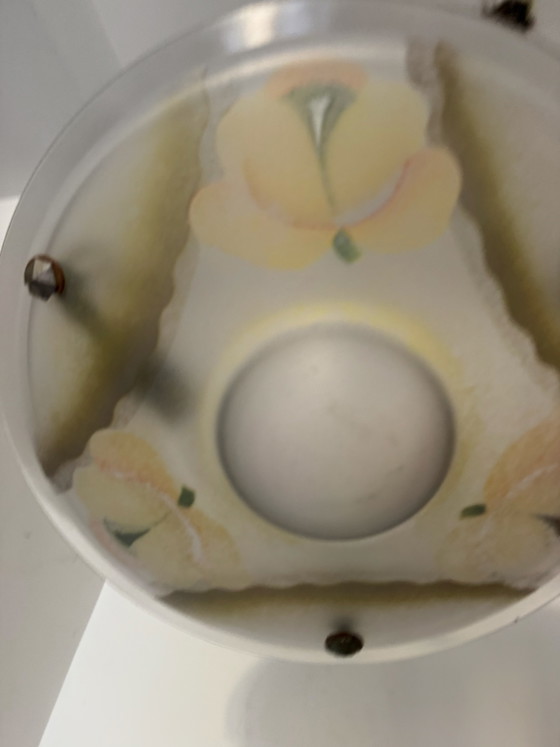 Image 1 of Art Deco kroonluchter van veelkleurig glas