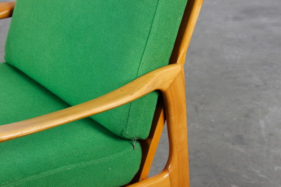 Set of 2 Vintage design easy Chair Armchairs 1960s 1970s Knoll – Wood, Scandinavian (photo 2 of 17)
