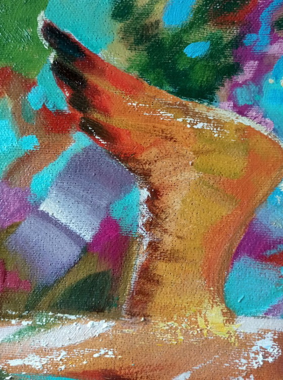 Original Oil Painting Abstract Expressionism Nature Birds – Paintings & Drawings, Canvas (photo 4 of 10)