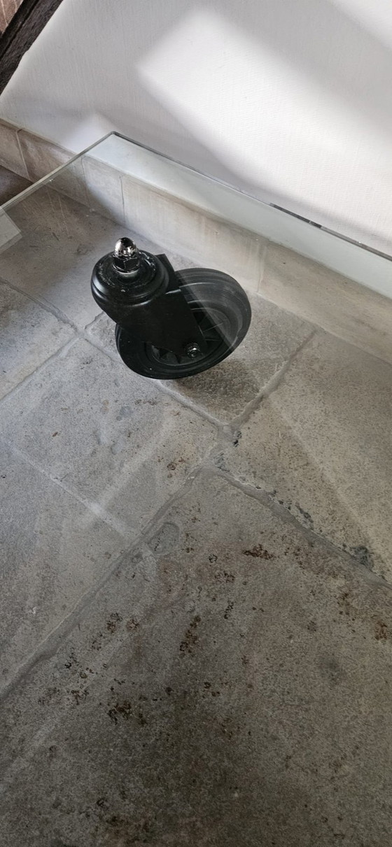 Image 1 of Fontana Arte Design Coffee Table Tavolo Con Ruote