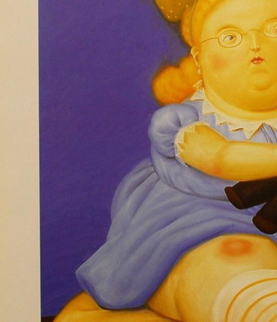 Image 1 of Fernando Botero – The Doll | Figurative Color Offset Lithograph Portrait
