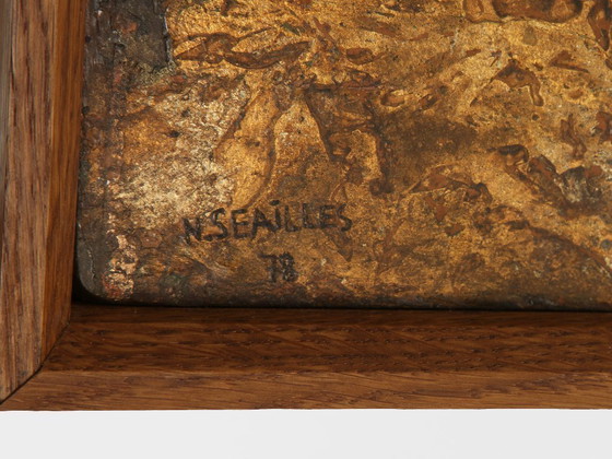 Image 1 of Nicolas Seailles large two lacquered panels framed 19788