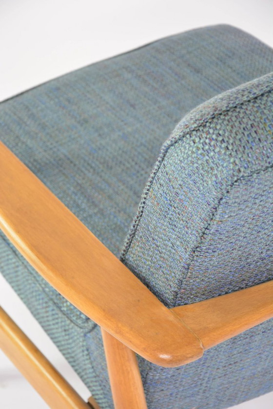 Image 1 of Z-fauteuil in gemêleerd petrolblauw