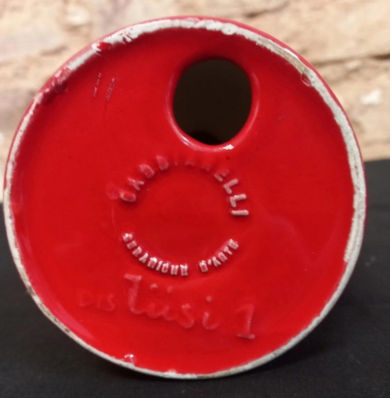 Image 1 of Portacandela in Ceramica Gabbianelli des. Liisi Beckman 1967