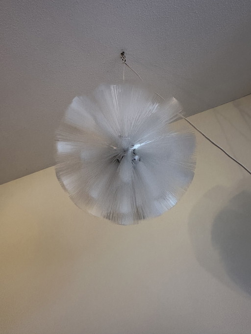 IKEA STRÅLA Glasfaser-Pendelleuchte aus den späten 1990er / frühen 2000er Jahren.