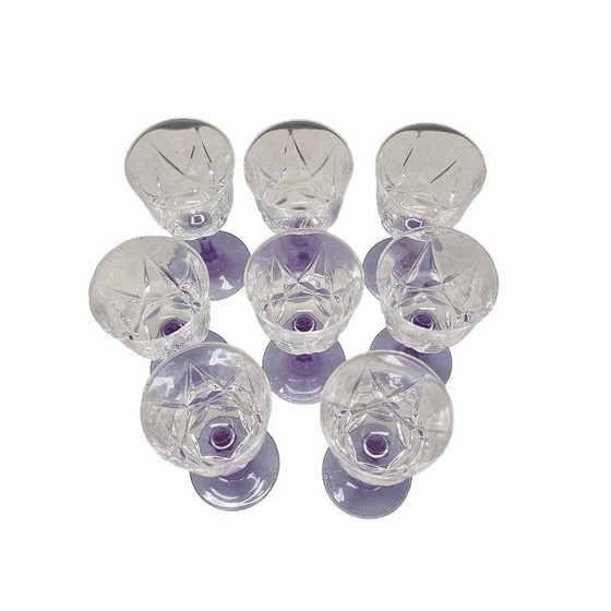 Image 1 of Cristal d’Arques LILAS borrelglaasjes uit Frankrijk