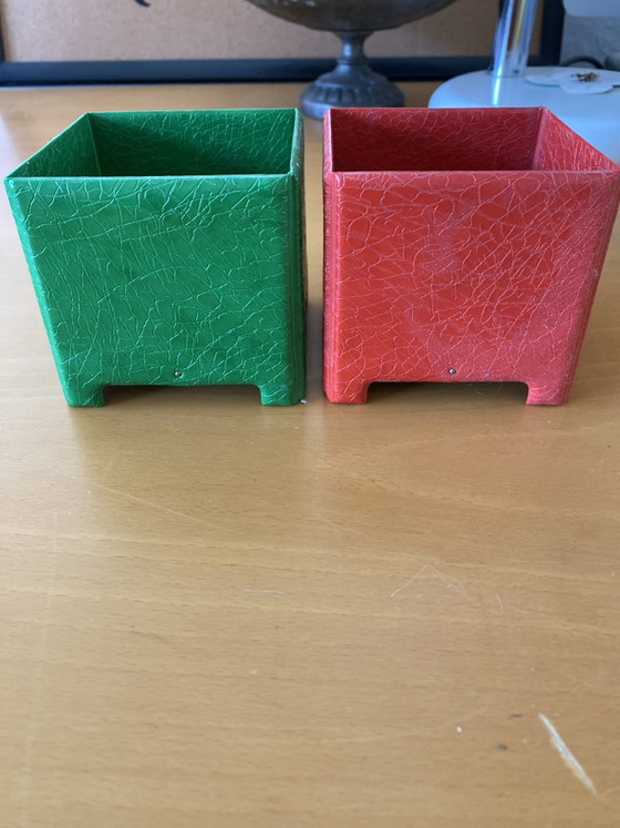 Space Age Skai Cube Storage Boxes Rare 2 Pieces – Decorative Objects, Plastic (photo 8 of 8)
