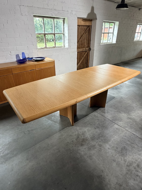 Tavolo allungabile in rovere 'Serie Ann', Van Den Berghe-Pauvers, Belgio, anni '70 – Tavoli da pranzo, Wood (photo 2 of 15)