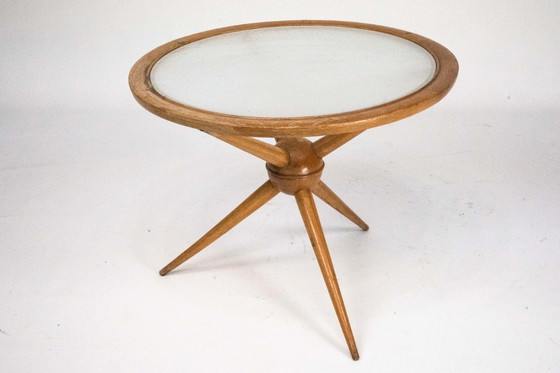 Image 1 of Table basse ronde de style Mid-Century par Cesare Lacca, Italie, années 1950.