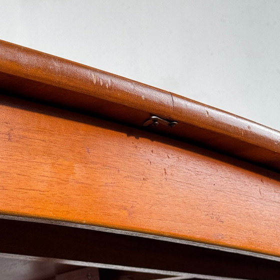 Image 1 of Mesa de comedor ovalada extensible de teca, estilo británico, década de 1960.