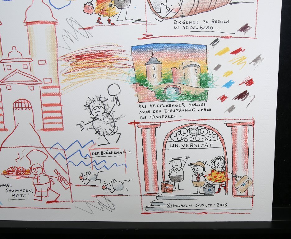 Schlote, Wilhelm - Heidelberg - Original design drawing - signed