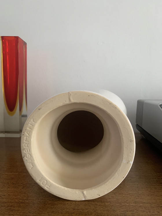 Image 1 of Vintage West German white ceramic pottery head, 60-70s