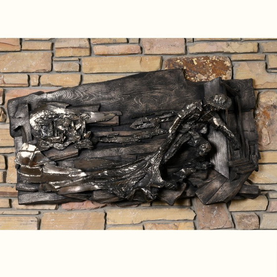 Image 1 of Vintage Finesse Originals Brutalistische Visser Nautische Kustmuursculptuur