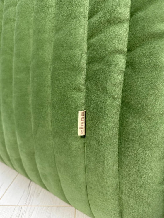 Image 1 of Canapé Sandra vintage d'Annie Hiéronimus pour Cinna, velours vert, design français, années 1970