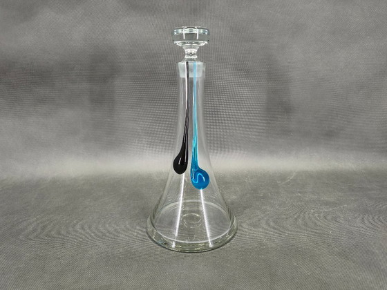 Image 1 of Boheemse Crystalex handgeblazen karaf met zes glazen, set uit de jaren 1990.