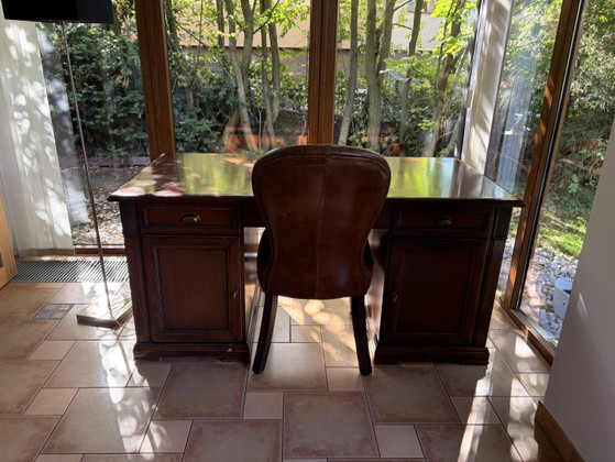 Vintage Office Furniture – Home office, Leather, Wood (photo 4 of 5)