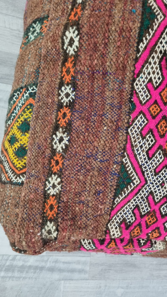 Image 1 of Kilim vintage pouf, moroccan pouf