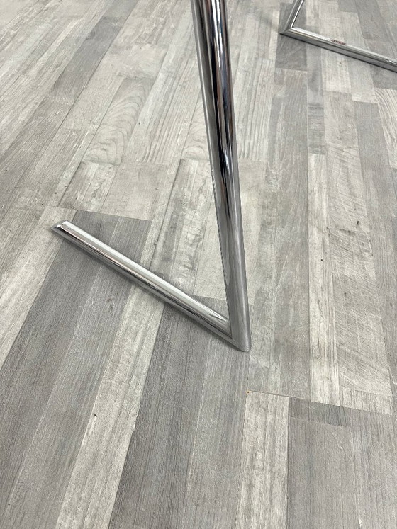 80s Design Rahmlow Dining Table / Desk – Chrome & Glass (photo 6 of 9)