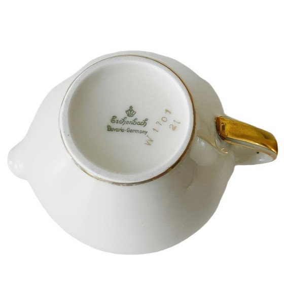 Image 1 of Eschenbach Bavarian cream set porcelain cream white gold 1940's