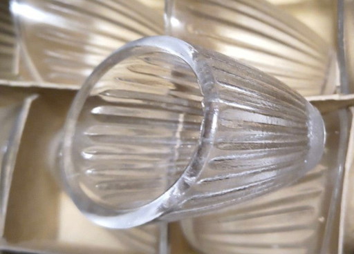 2x G4 klemveer hoefijzer lampenkapjes transparant glas Nieuw!