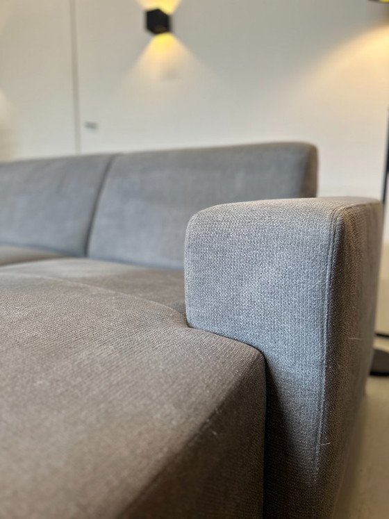 Image 1 of Canapé d'angle gris avec pouf 270x150cm