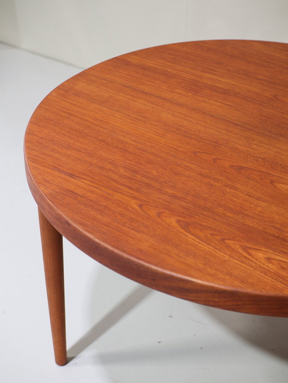 Image 1 of Extendable Dining Table Kai Kristiansen Round Teak Danish