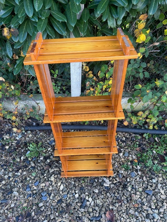 Image 1 of brutalist pine shelf