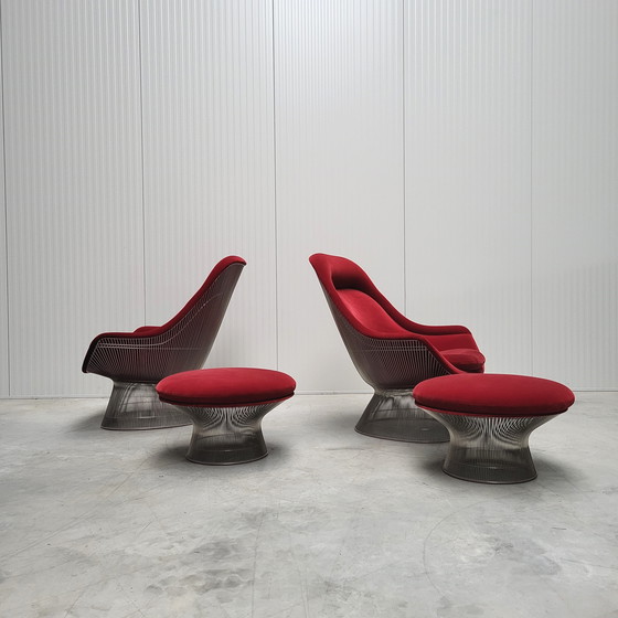 Image 1 of Warren Platner Easy Lounge Chair & Ottoman By Knoll Bayberry