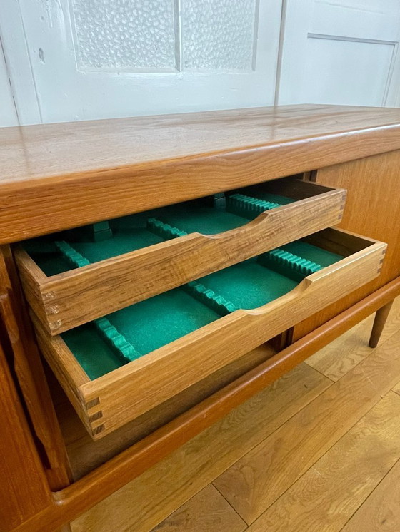 Image 1 of intage teak sideboard from Silkeborg Møbelfabrik – tambour doors