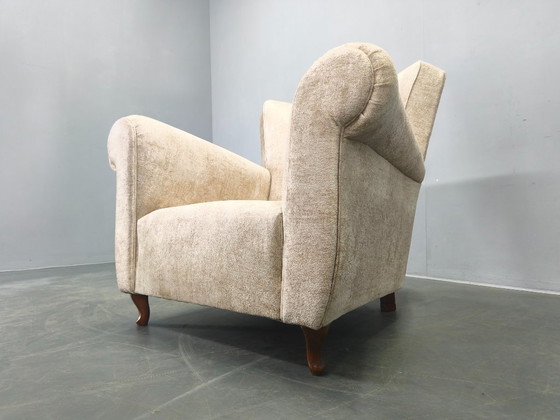 Image 1 of Fauteuil lounge sculptural en velours italien des années 1950
