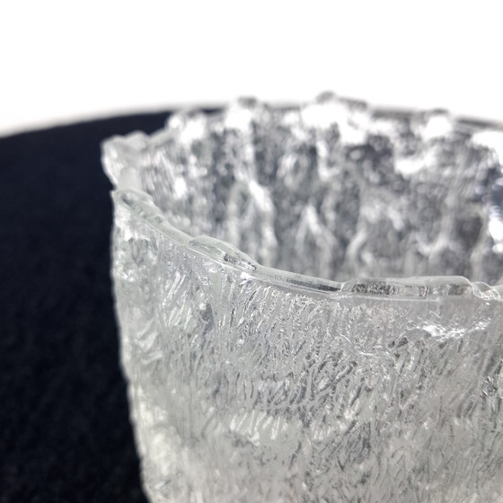Image 1 of Vintage Pukeberg ice glass vase/ice bucket, mid-century 1970s