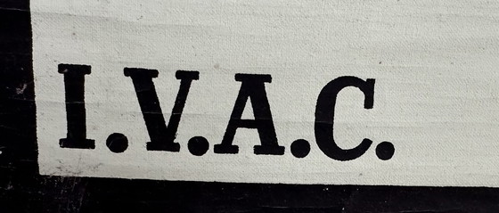 Image 1 of Vintage XL Linnen Schoolkaart ‘Periodiek Systeem Van De Elementen’ - 1966
