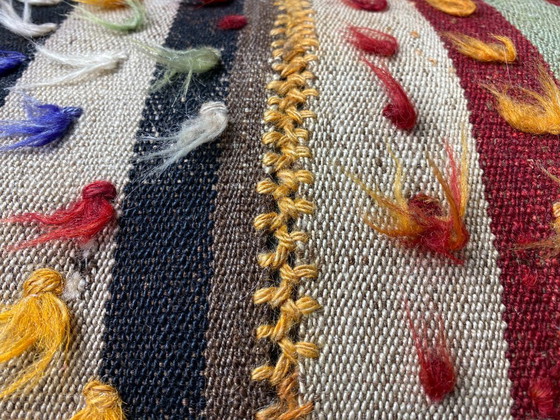 Image 1 of Unique Kilim & Carpet Cushion Cover – 120 x 40 cm