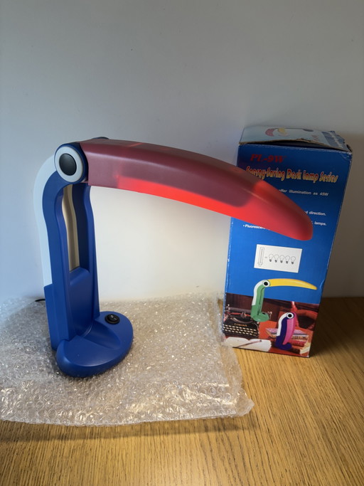 🦜 Vintage Toucan Lamp from the 80s – Perfect Condition + Original Box – tafellampen, Plastic