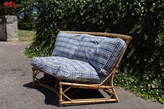 Image 1 of Divano vintage in rattan di Audoux Minet