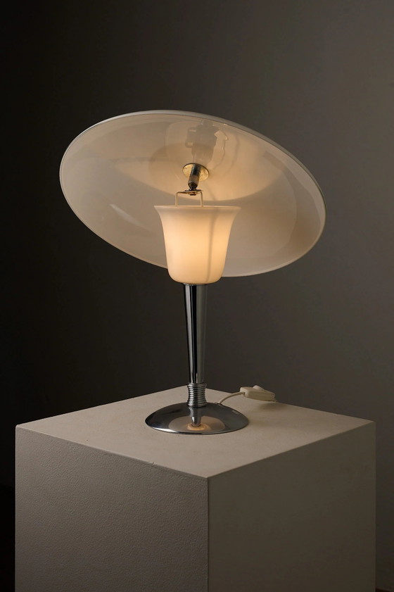 Art Deco Glass Mushroom Table Lamp (photo 6 of 11)