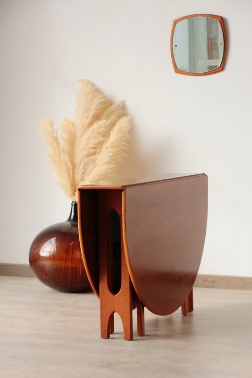 Scandinavian drop-leaf table - Bendt Winge – Teak and Beech – 1950s/60s