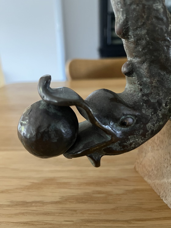 Image 1 of Heurtoir de porte ancien en bronze