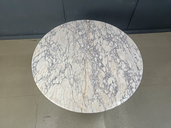Image 1 of Vintage ronde marmeren eettafel 1970